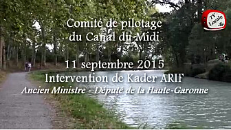 Canal du Midi : Intervention de @kaderarif au  Comité de Pilotage autour de #Toulouseaufildelo à Ayguesvives